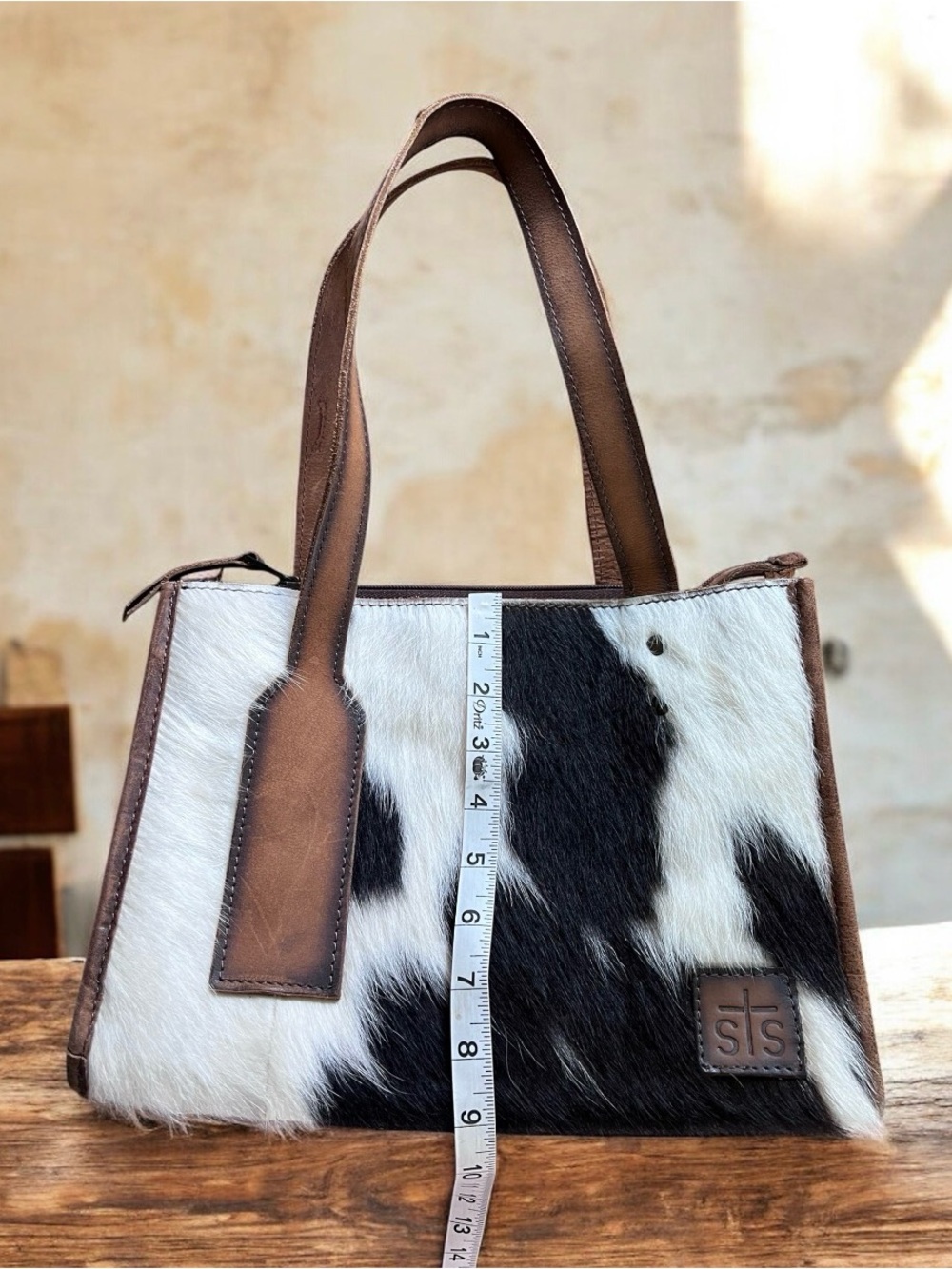 STS RANCHWEAR BY CARROLL WOMEN'S Cow Hair Print HAIR-ON HIDE Leather PURSE Bag - Picture 6 of 13